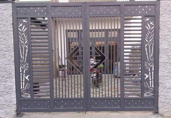 cửa cổng sắt 2 cánh tại nhơn trạch giá rẻ